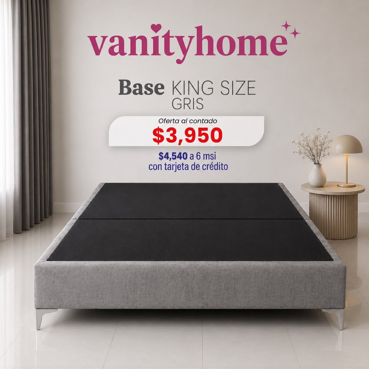 Base King Size Gris